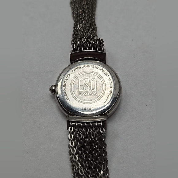 ESQ By Movado Swiss Watch New Battery Womens Quartz Stainless Steel Analog 23mm - Picture 10 of 10